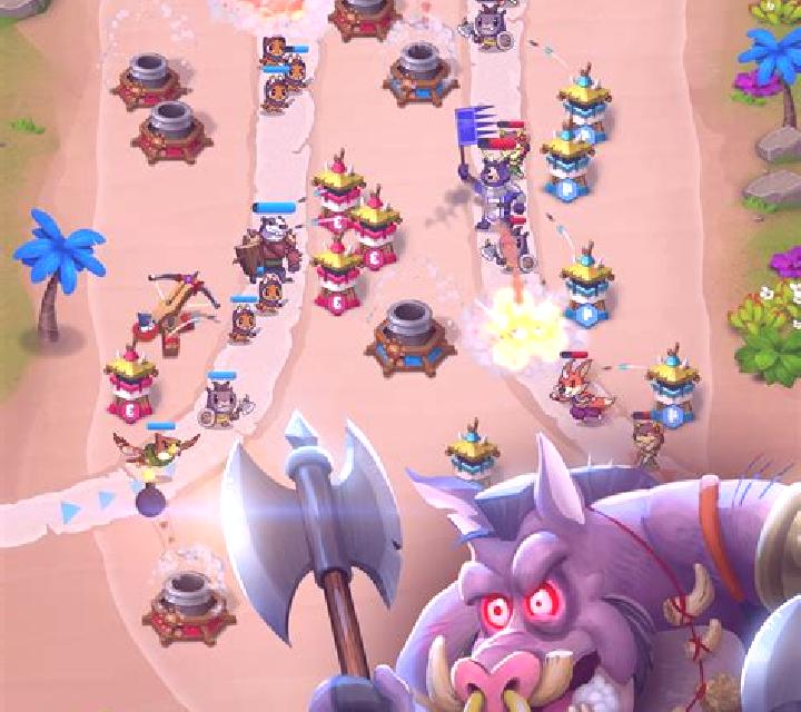 tower rush game mechanics gameplay drop block